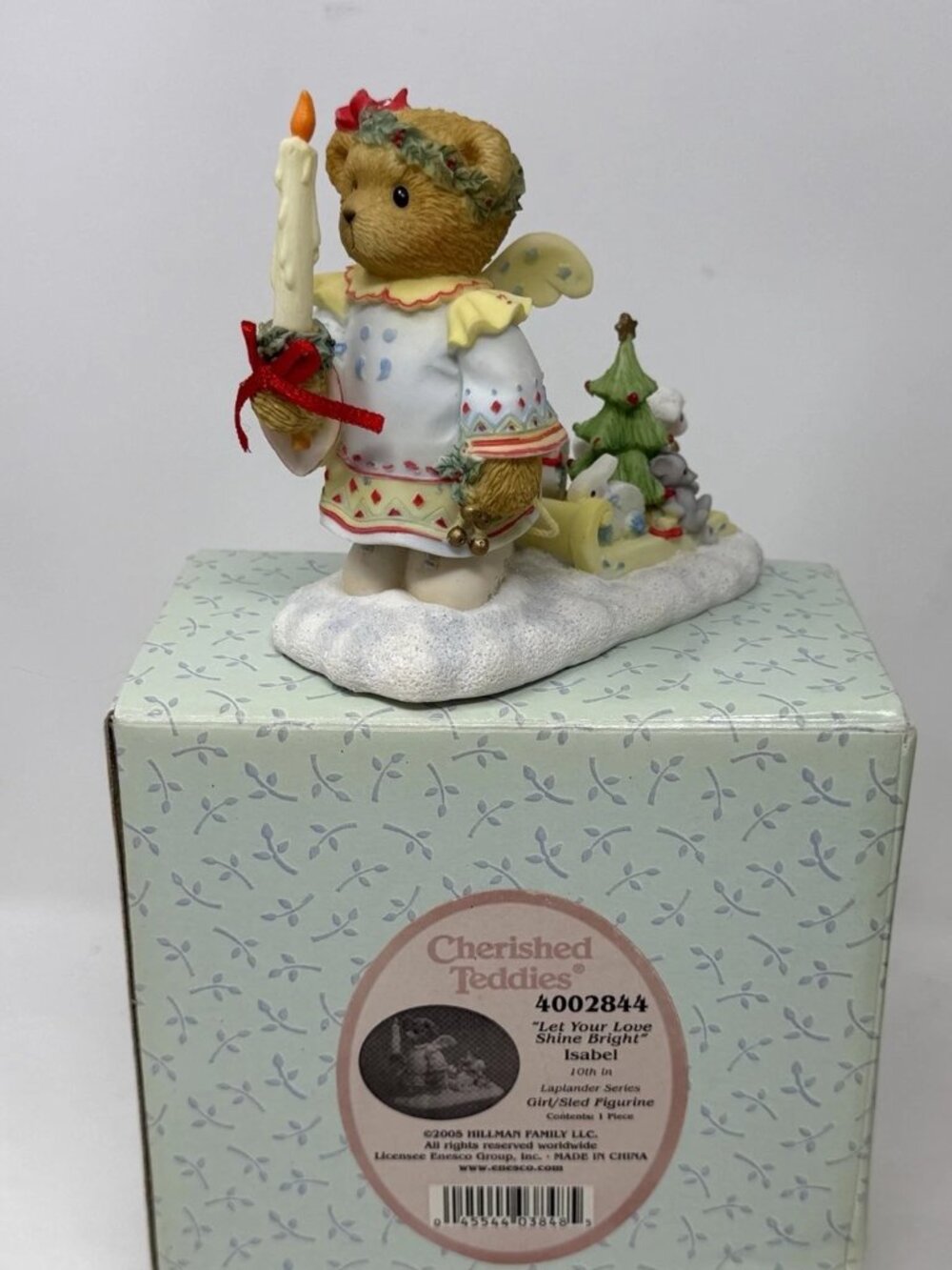 NEW Cherished Teddies Christmas Isabel “let Your Love Shine Bright” Figurine